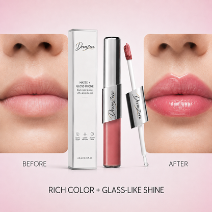 Dremzora 2-in-1 Matte Lip Tint & Clear Gloss