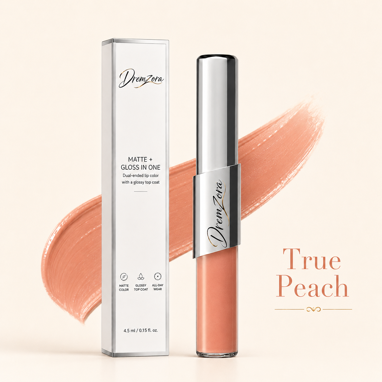Dremzora 2-in-1 Matte Lip Tint & Clear Gloss