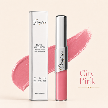 Dremzora 2-in-1 Matte Lip Tint & Clear Gloss