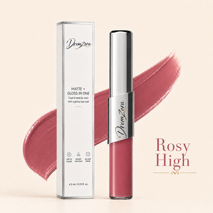 Dremzora 2-in-1 Matte Lip Tint & Clear Gloss