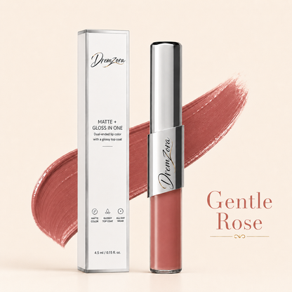 Dremzora 2-in-1 Matte Lip Tint & Clear Gloss