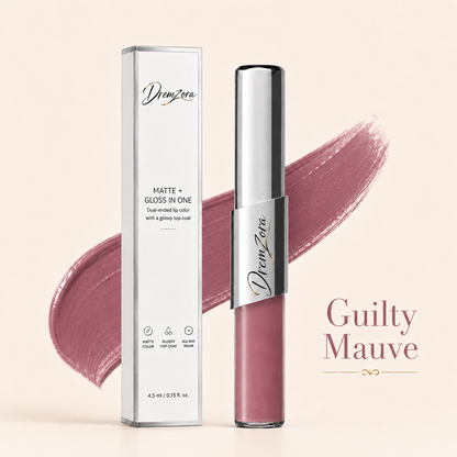 Dremzora 2-in-1 Matte Lip Tint & Clear Gloss