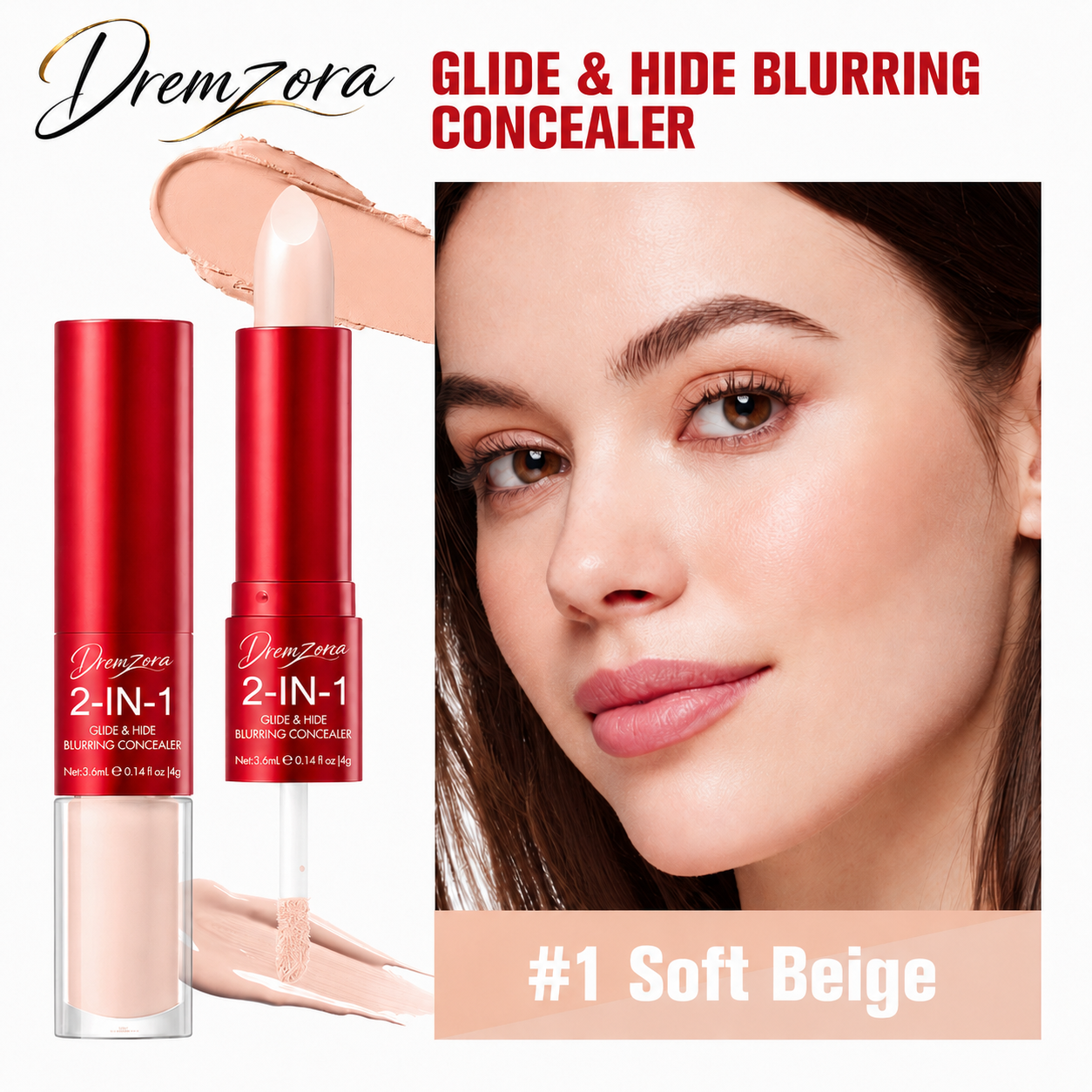 Dremzora Glide & Hide Blurring Concealer