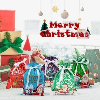 Merry Pouch Christmas Drawstring Gift Bags.  🚚FREE SHIPPING! 🚚